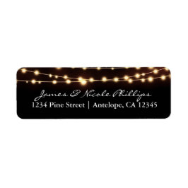 Luzes de Corda Amber Glow Etiquetas de Endereço El