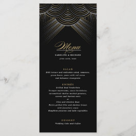 Luzes de Corda Art Déco Ouro Preto Menu Reto