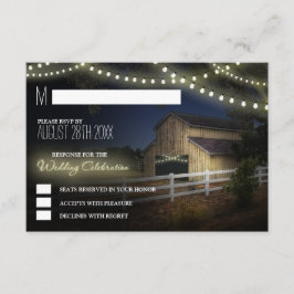 Luzes de Corda de Fazenda Cartões de Resposta para