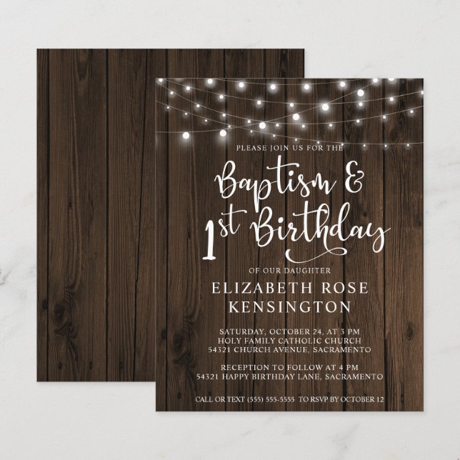 Luzes de Corda de Madeira ORÇAMENTO Batismo Aniver (Frente/Verso)