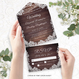 Luzes de Corda de Madeira Rústica para Casamento c
