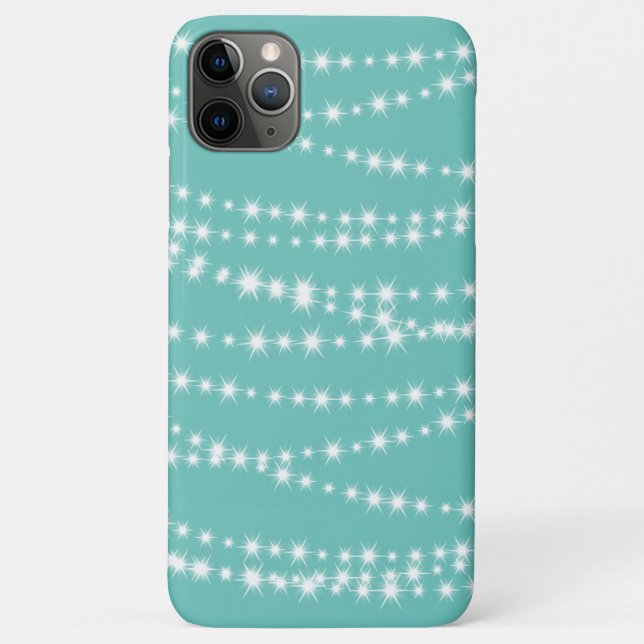 Luzes de corda na capas de iphone turquesa (Verso)