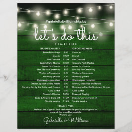 Luzes de Corda Rústicas Cronograma de Casamento