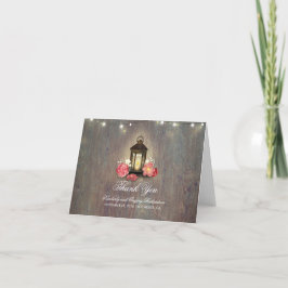 Luzes de Corda Rústicas e Agradecimento de Casamen