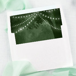 Luzes de Cordão de Árvore Rústica Verde Casamento