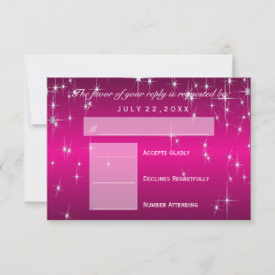 Luzes de estrelas RSVP em rosa quente metálico -