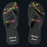 Luzes de fiesta Chinelos personalizados<br><div class="desc">Faça seus chinelos um pouco mais de caliente! O texto pode ser personalizado para adicionar um nome ou dizer o que quiser (Madrinha de casamento,  Maid de Noiva,  etc.) Escolha entre uma variedade de larguras e cores da precinta.</div>