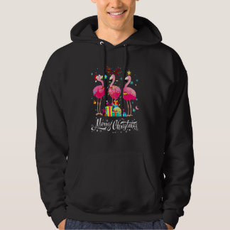 Luzes de Flamingo Suéter de Chapéu de Papai Noel Á