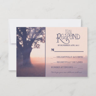 Luzes de jardim árvore casamento rústico RSVP