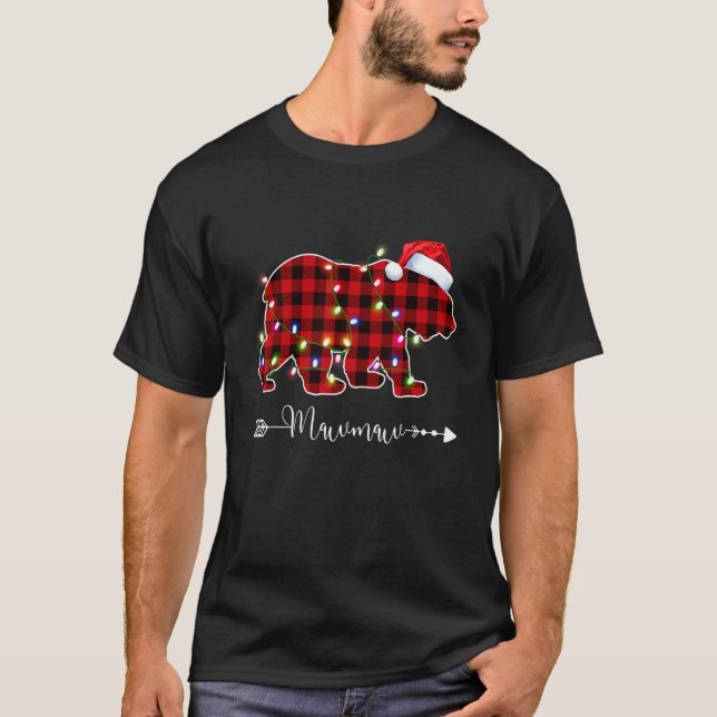 Luzes de Natal Camisa de dormir combinandocom Xadr (Frente)