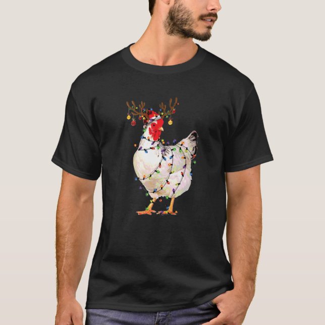 Luzes de Natal Camisas de Frango Papais noeis Engr (Frente)