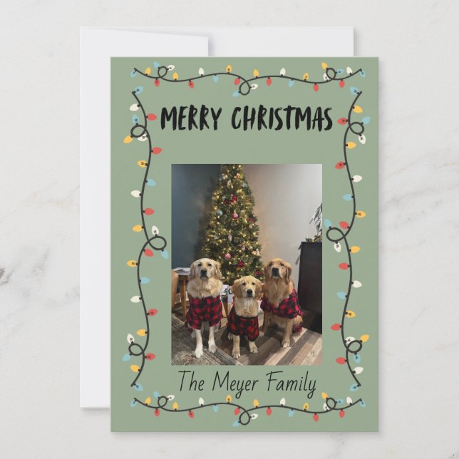 Luzes de Natal Cartão de Natal (Frente)