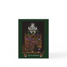 Luzes de Natal de Scranton Cartão Dobrado Electric