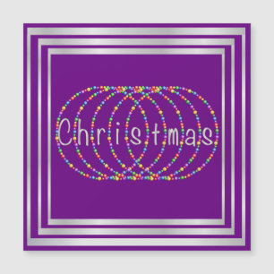 Luzes de Natal Design em roxo com prata