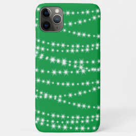 Luzes de Natal na capas de iphone verde