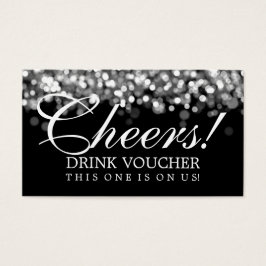 Luzes de Prata de Voucher Bebidas Elegantes