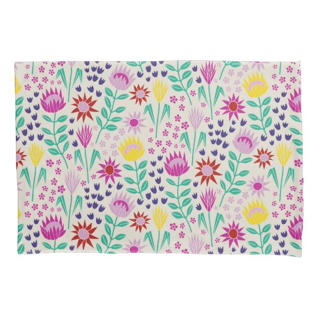 Luzes de Protea Floral Block Impressão Millefleur (Frente-Esquerda)
