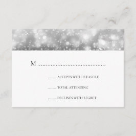 Luzes de Shimmer de Silver RSVP de Casamento Elega