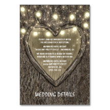 Luzes de string + Cartões de Recepção de casamento
