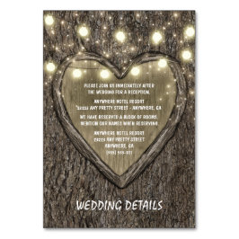 Luzes de string + Cartões de Recepção de casamento