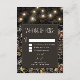 Luzes de String + Cartões RSVP de Casamento de Cam