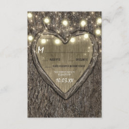 Luzes de String + Cartões RSVP de Casamento de Lat
