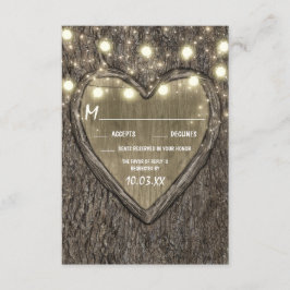 Luzes de String + Cartões RSVP de Casamento de Lat