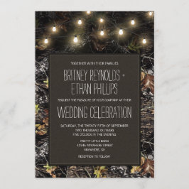 Luzes de String + Convites de Casamento Camo de Ca