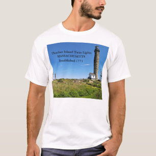Luzes do gêmeo da ilha de Thacher, t-shirt de