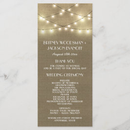 Luzes do País + Programas de Casamento de Burlap R