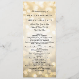 Luzes Douradas de brilho do programa de casamento