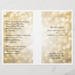 Luzes Douradas de brilho do programa de casamento
