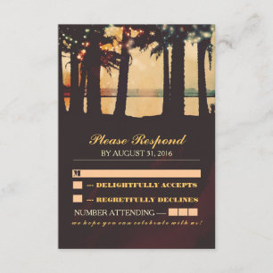 Luzes festivas palmeiras casamentos de praia RSVP