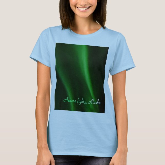 Luzes impressionantes da Aurora em Alaska, t-shirt (Frente)