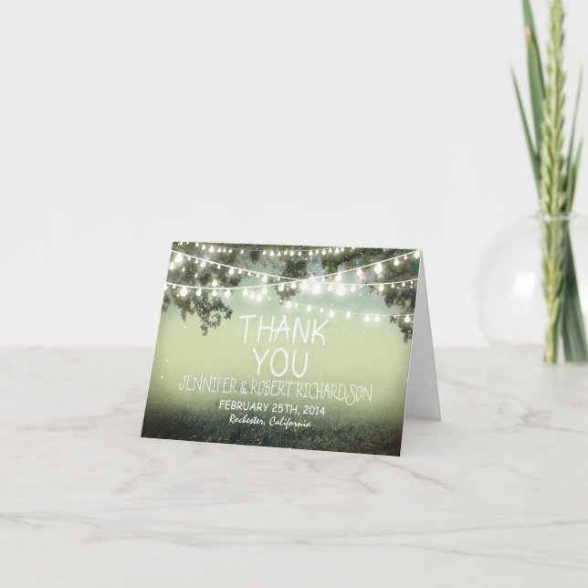 luzes noturnas apressadas obrigado cartões (Frente)