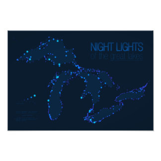Luzes noturnas do Impressão de fotos dos Excelente