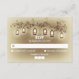 Luzes noturnas - Placa RSVP de Casamento Russo dos