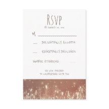 Luzes Noturnas Vaga-Lumes RSVP Casamento Rústico