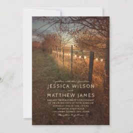 Luzes rústicas da fazenda do outono dos convites