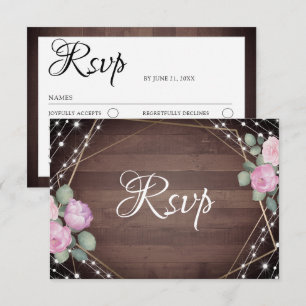 Luzes Rústicas de Corda Madeira e Floral RSVP Casa
