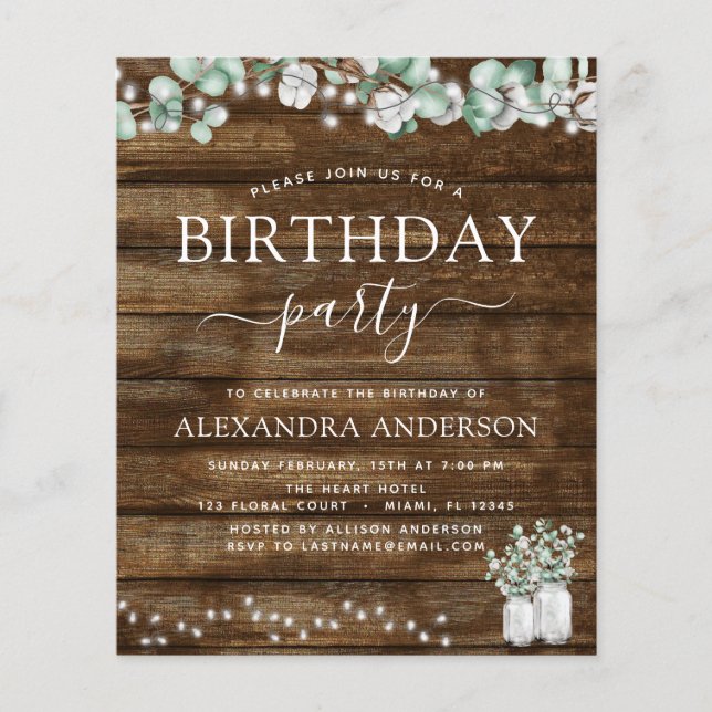 Luzes Rústicas de Noivado com Eucalipto Econômicas (Frente)