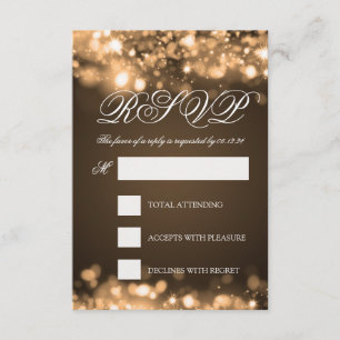 Luzes Sparkling do casamento RSVP Dourados