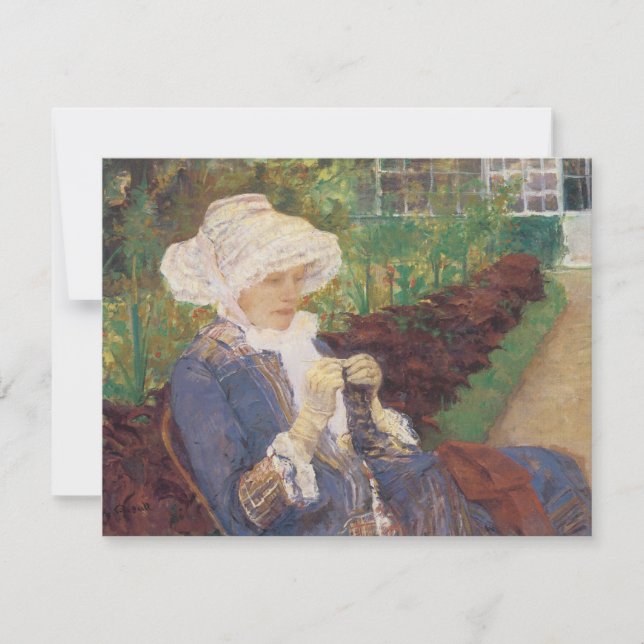Lydia Crocheting no Jardim de Marly, Mary Cassatt (Frente)