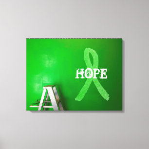 Lyme Disease Awarness Ribbon HOPE Wall Canvas Art