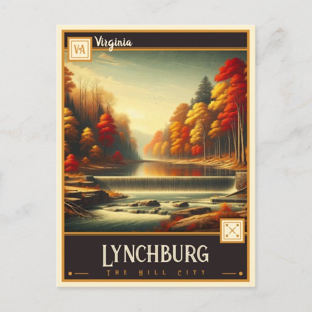 Lynchburg, Virgínia | Cartão postal Vintage (Frente)