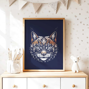 Lynx   Forest Animal Lynx Wall Impressão