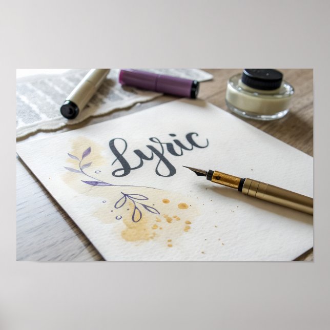 Lyric-Phrase Minimal Typography Poster (Frente)