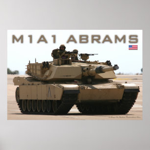 M1A1 Tanque de Abrams Poster