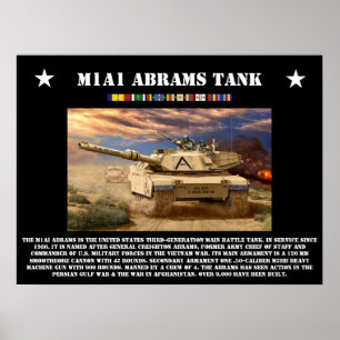 M1A1 Tanque de Abrams Poster