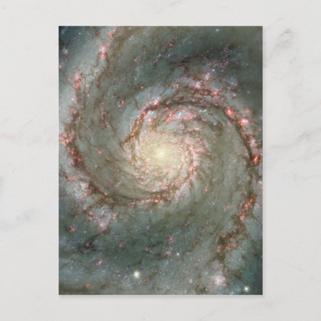 M51 Whirlpool Galaxy Cartão postal Presente na ciê (Frente)